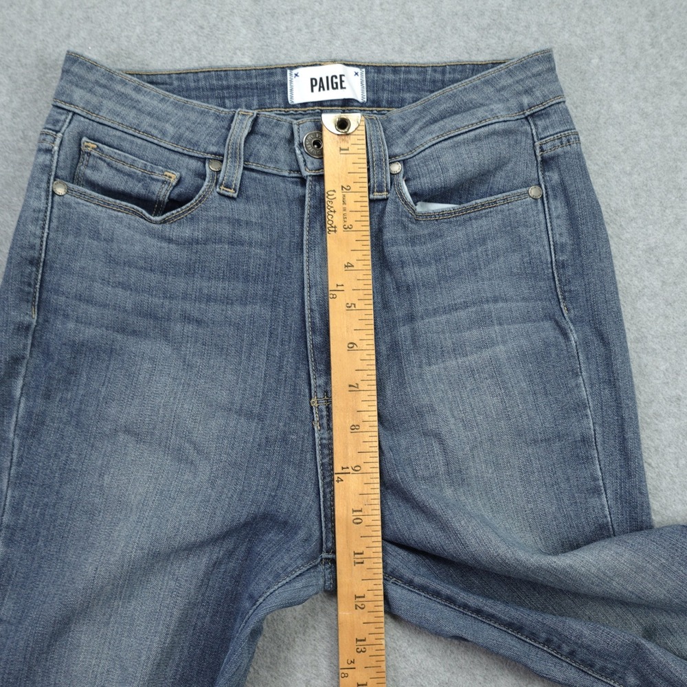 Paige‎ Jeans Womens 27 Blue Margot Ankle High Rise Skinny Ellington Raw Hem - Picture 9 of 14
